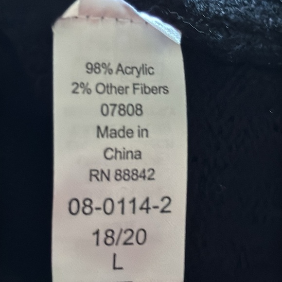 Roaman’s Fair Isle Pullover Sweater black long sleeves Sz 18/20 - Picture 12 of 12